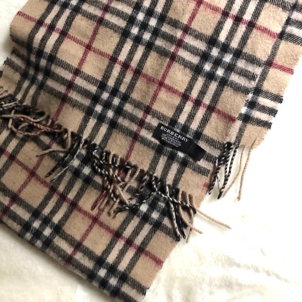 Burberry London Classic Check 100% Cashmere Scarf